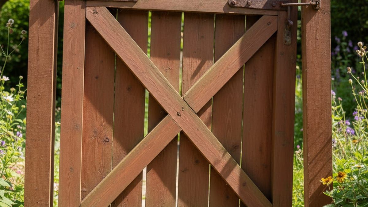 Sagging fence gate with broken hinges needing repair in Charlotte