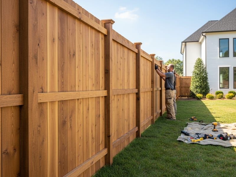 New fence installation - building a custom privacy fence